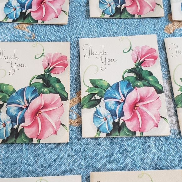 Vintage Floral Thank You Cards Set of 10 - Picture 5 of 8